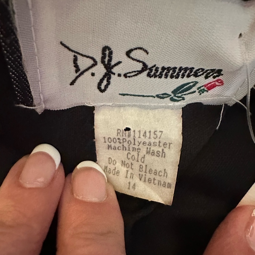 New 14 Y2K Vintage DJ Simmons A-Line Pink-black Slip dress resortwear summer - Picture 5 of 11
